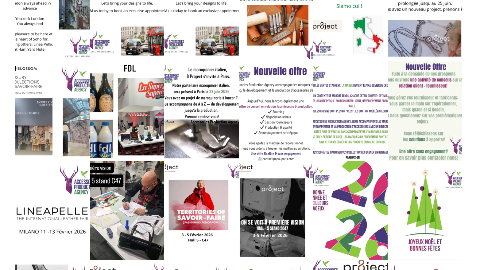 Anciennes publications Instagram d’Accessories Production Agency